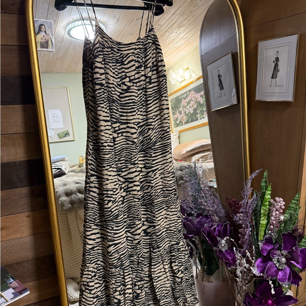 Rails Black and Tan Patterned Dress